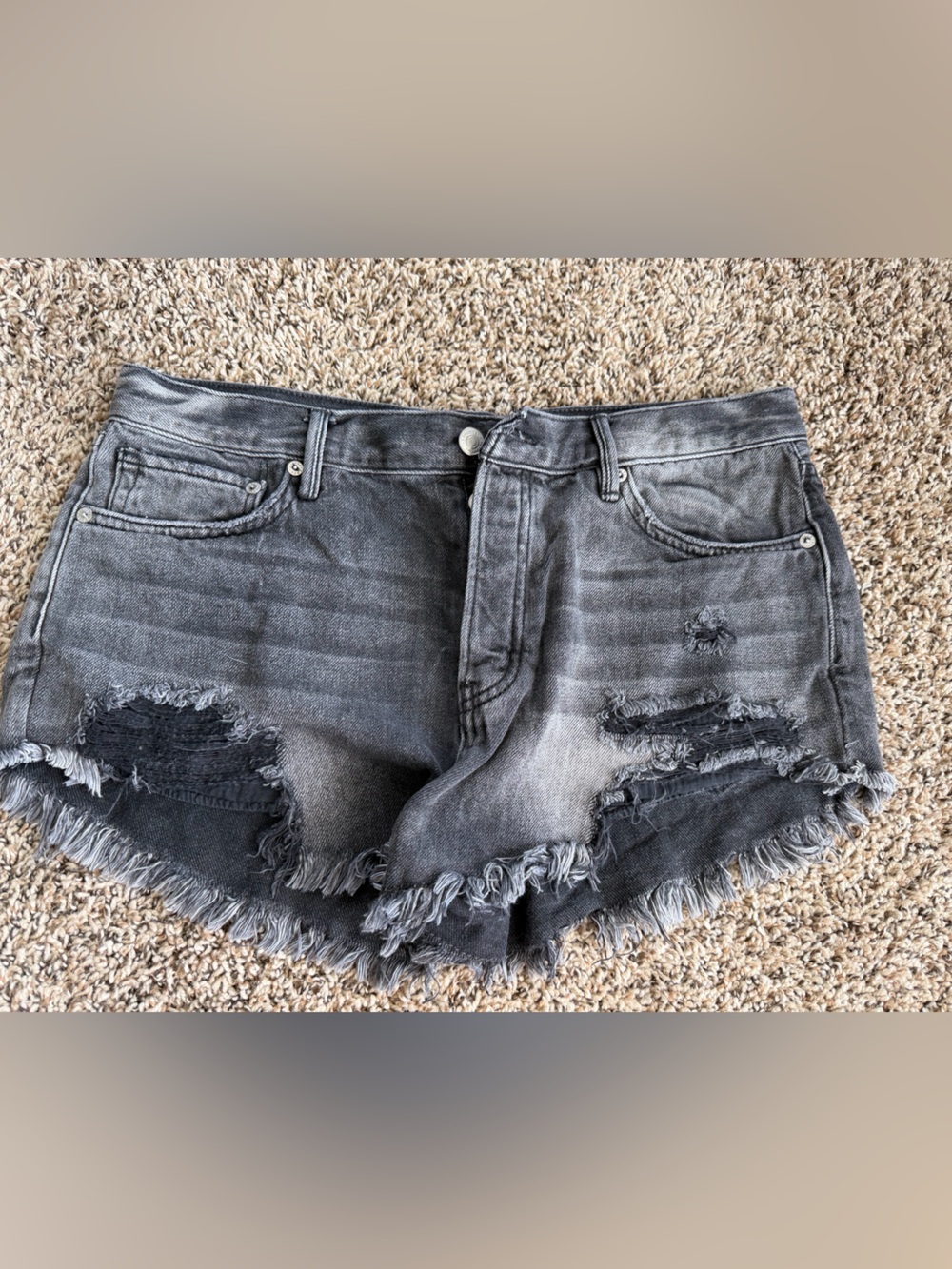 We The Free Washed Black Distressed Women’s Jeans